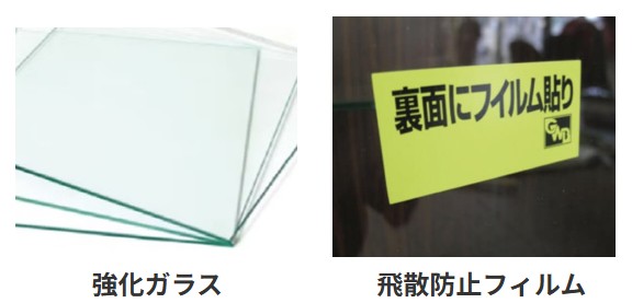 強化ガラス・飛散防止フィルム